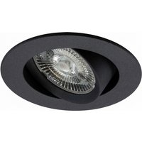 Synergy 21 LED Deckeneinbauspot Helios schwarz, rund+schwenkbar, warmweiß