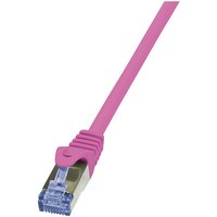 LogiLink Patchkabel, Kat. 6A, S/FTP, 5,0 m, pink geschirmt (PIMF), 4 x 2 AWG 26/7, Belegung: 1:1, Kupferader, - 1 Stck (CQ3079S)