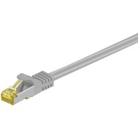Goobay 10m RJ45 Patchkabel CAT 6A S/FTP (PiMF), 500 MHz, mit CAT 7 Rohkabel, grau LSZH halogenfrei, Kupfer