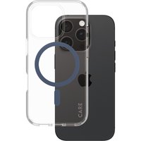 PanzerGlass CAREâ„¢ by ® Urban Combat Case Transparent w. Blue MagSafe iPhone 16 Pro mobile phone case