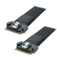 Supermicro Kabel CBL-MCIO-1340M5-1 semi-flat MCIO x8 (STR) auf MCIO x8 (STR) 40cm