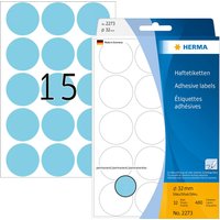 HERMA Vielzwecketiketten blau 32 mm rund Papier 480 St.