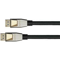 Python DisplayPort 2.0 Kabel Nylongeflecht schwarz 2m