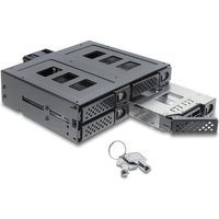5.25"" Wechselrahmen für 4 x 2.5"" SATA oder SAS HDD / SSD mit Schloss