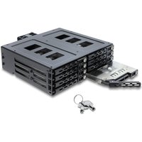 5.25"" Wechselrahmen für 8 x 2.5"" SATA oder SAS HDD / SSD mit Schloss