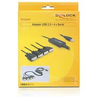 Adapter USB 2.0 Typ-A Stecker > 4 x Seriell RS-232 Stecker
