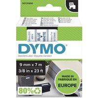 DYMO D1 Schriftband 40914 9mmx7.0m blau ->weiß