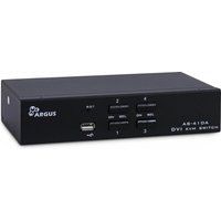 Inter-Tech KVM Switch AS-41DA DVI, 4 Port, Metall