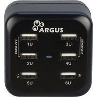 Inter-Tech Ladegerät Argus LS-6US 80mm USB 5V Steckdose