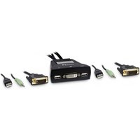 Inter-Tech KVM Switch LS-21DA DVI, 2 Port, Kunststoff