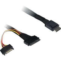Inter-Tech Kabel SFF 8611-4i - SFF 8639, SATA Power 0,75m