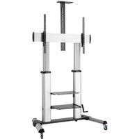 Display cart, 60""-100"", silver