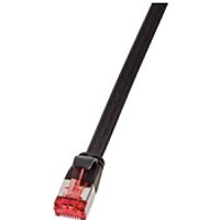 Patch Cable Flat Cat.6A Shielded 10,0m black