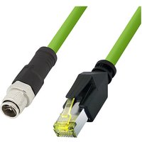 M12 CAT6A Industrial Patch Cable, PUR, M12 X-coded to RJ45, 7,50 m