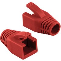 Logilink Modular RJ45 Plug Cable Boot 8mm red, 50pcs