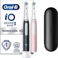 Oral-B iO Series 3N Duo, Elektrische Zahnbürste (schwarz/rosa, Matt Black//Blush Pink inkl. 2. Handstck)
