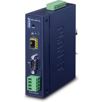 industrial RS-232 -422 -485 to IP converter - 1x COM - 1x 100Base-FX -SFP - 9-48VDC - -40-+75
