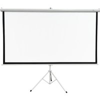 PROJECTION SCREEN 100inch 169 220x125CM WHITE PVC SEMI-AUTO ROLLER with STAND PSR-100