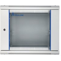 9U Rack Cabinet 600x450 Grey Glass Door