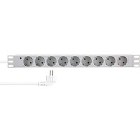 9er Steckdosenleiste 19"" PDU LogiLink Hellgrau