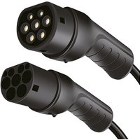 LogiLink Elektroauto Ladekabel/electric car charging cable Typ 2 Spiral 11kW 3P 20A 5m Black + Tasche