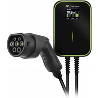 Green Cell Wallbox EV PowerBox 2x Ladebuchse mit Typ2 Ladekabel 6m 22KW 32A Schwarz