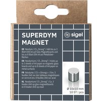 Sigel Magnetplättchen Strong O 10 x 10 mm 10 Stück - SIGEL BA701 SuperDym C5 Ø10mm (BA701) Sigel Magnetplättchen Strong O 10 x 10 mm 10 Stück - SIGEL BA701 SuperDym C5 Ø10mm (BA701)