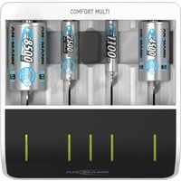 ANSMANN Comfort Multi - 1,5 Std. USB-Batterieladegerät - (für AA, AAA, C, D, 9V) - 800 mA - Schwarz, weiß (1001-0093) ANSMANN Comfort Multi - 1,5 Std. USB-Batterieladegerät - (für AA, AAA, C, D, 9V) - 800 mA - Schwarz, weiß (1001-0093)