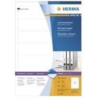 HERMA Special - Permanent selbstklebende, matte, lichtundurchlässige Aktenetiketten aus Papier - weiß - 192 x 38 mm - 700 Etikett(en) (100 Bogen x 7) (4283) HERMA Special - Permanent selbstklebende, matte, lichtundurchlässige Aktenetiketten aus Papier - weiß - 192 x 38 mm - 700 Etikett(en) (100 Bogen x 7) (4283)