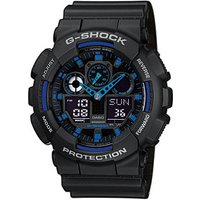 Casio Armbanduhr GA-100-1A2ER (B x H) 51.20 mm x 55 mm Blau, Schwarz Gehäusematerial=Kunstharz Material (Armband)=Kunstharz Ca (GA-100-1A2ER) Casio Armbanduhr GA-100-1A2ER (B x H) 51.20 mm x 55 mm Blau, Schwarz Gehäusematerial=Kunstharz Material (Armband)=Kunstharz Ca (GA-100-1A2ER)