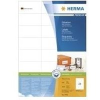 HERMA Premium - Permanent selbstklebende, matte laminierte Papieretiketten - weiß - 70 x 37 mm - 2400 Etikett(en) (100 Bogen x 24) (4464) HERMA Premium - Permanent selbstklebende, matte laminierte Papieretiketten - weiß - 70 x 37 mm - 2400 Etikett(en) (100 Bogen x 24) (4464)