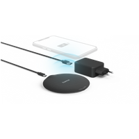 Hama QI-FC15 Metal - Indoor - AC - Kabelloses Aufladen - 1 m - Schwarz (00201687) Hama QI-FC15 Metal - Indoor - AC - Kabelloses Aufladen - 1 m - Schwarz (00201687)