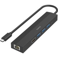 Hama 00200144 - USB 3.2 Gen 1 (3.1 Gen 1) Type-C - HDMI - RJ-45 - USB 3.2 Gen 1 (3.1 Gen 1) Type-A - USB 3.2 Gen 1 (3.1 Gen 1) Type-C - 5000 Mbit/s - 4096 x 2160 Pixel - Schwarz - Kunststoff (00200144) Hama 00200144 - USB 3.2 Gen 1 (3.1 Gen 1) Type-C - HDMI - RJ-45 - USB 3.2 Gen 1 (3.1 Gen 1) Type-A - USB 3.2 Gen 1 (3.1 Gen 1) Type-C - 5000 Mbit/s - 4096 x 2160 Pixel - Schwarz - Kunststoff (00200144)