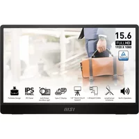 MSI PRO MP161DE E2 Computerbildschirm 39,6 cm (15.6) 1920 x 1080 Pixel Full HD LED Schwarz (9S6-3PB70H-021) MSI PRO MP161DE E2 Computerbildschirm 39,6 cm (15.6) 1920 x 1080 Pixel Full HD LED Schwarz (9S6-3PB70H-021)