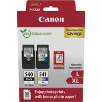 Canon PG-540L/CL-541XL Photo Value Pack - Glänzend - 2er-Pack - Hohe Ergiebigkeit - Schwarz, Farbe (Cyan, Magenta, Gelb) - original - Hängebox - Tintenbehälter- / Papierpaket - für PIXMA MG3250, MG3550, MG3650, MG4250, MX395, MX455, MX475, MX525, MX535, TS5150, TS5151 (5224B012) Canon PG-540L/CL-541XL Photo Value Pack - Glänzend - 2er-Pack - Hohe Ergiebigkeit - Schwarz, Farbe (Cyan, Magenta, Gelb) - original - Hängebox - Tintenbehälter- / Papierpaket - für PIXMA MG3250, MG3550, MG3650, MG4250, MX395, MX455, MX475, MX525, MX535, TS5150, TS5151 (5224B012)