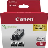 Canon PGI-570PGBK XL Twin Pack - 2er-Pack - 22 ml - XL - Schwarz - original - Tintenbehälter - für PIXMA TS5051, TS5053, TS5055, TS6050, TS6051, TS6052, TS8051, TS8052, TS9050, TS9055 (0318C010) Canon PGI-570PGBK XL Twin Pack - 2er-Pack - 22 ml - XL - Schwarz - original - Tintenbehälter - für PIXMA TS5051, TS5053, TS5055, TS6050, TS6051, TS6052, TS8051, TS8052, TS9050, TS9055 (0318C010)