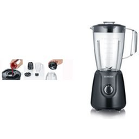 SEVERIN Standmixer SM 3707, schwarz abnehmbarer Mixbehälter mit Ausgusszotte aus Titan, - 1 Stück (SM 3707) SEVERIN Standmixer SM 3707, schwarz abnehmbarer Mixbehälter mit Ausgusszotte aus Titan, - 1 Stück (SM 3707)