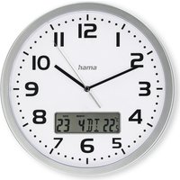 Hama DCF-Funkwanduhr Moorea mit Datums- und Temperaturanzeige O 30 cm (00185878) Hama DCF-Funkwanduhr Moorea mit Datums- und Temperaturanzeige O 30 cm (00185878)