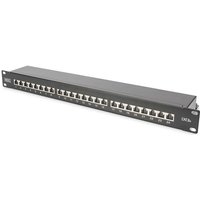 DIGITUS Professional DN-91624S-EA-B - Patch Panel - RJ-45 X 24 - Schwarz, RAL 9005 - 1U - 48.3 cm (19) DIGITUS Professional DN-91624S-EA-B - Patch Panel - RJ-45 X 24 - Schwarz, RAL 9005 - 1U - 48.3 cm (19)