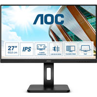 AOC 27P2Q - LED-Monitor - 68.6 cm (27) - 1920 x 1080 Full HD (1080p) - IPS - 250 cd/m² - 1000:1 - 4 ms - HDMI, DVI, DisplayPort, VGA - Lautsprecher - Schwarz AOC 27P2Q - LED-Monitor - 68.6 cm (27) - 1920 x 1080 Full HD (1080p) - IPS - 250 cd/m² - 1000:1 - 4 ms - HDMI, DVI, DisplayPort, VGA - Lautsprecher - Schwarz