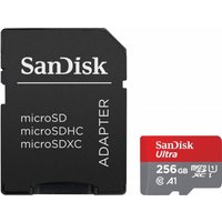SanDisk Ultra - Flash-Speicherkarte (microSDXC-an-SD-Adapter inbegriffen) - 256GB - A1 / UHS Class 1 / Class10 - microSDXC UHS-I (SDSQUAC-256G-GN6MA) SanDisk Ultra - Flash-Speicherkarte (microSDXC-an-SD-Adapter inbegriffen) - 256GB - A1 / UHS Class 1 / Class10 - microSDXC UHS-I (SDSQUAC-256G-GN6MA)