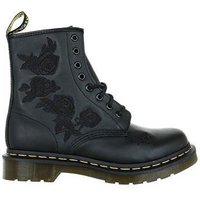 Stiefeletten mit Blumenstickerei Frau Dr Martens 1460 Vonda Mono Stiefeletten mit Blumenstickerei Frau Dr Martens 1460 Vonda Mono