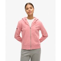 Einfarbiger Damen Hoodie mit Reißverschluss Superdry Einfarbiger Damen Hoodie mit Reißverschluss Superdry