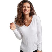 T-Shirt mit V-Ausschnitt und langen Ärmeln, Frau Superdry Studios T-Shirt mit V-Ausschnitt und langen Ärmeln, Frau Superdry Studios