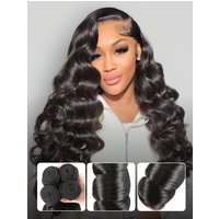 Nadula Long Loose Wave 3 Bundles Real Virgin Hair 100% Human Hair Extensions
