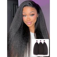 Nadula Wholesale Best Kinky Straight And Yaki Straight Hair Weave 3 Bundles Virgin Human Hair Extensions Cheap Remy Hair
