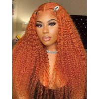 Nadula $100 OFF Flash Sale Ginger Curly Hair 4x0.75 Minimalist T Part Lace Pre Plucked Human Hair Wigs 180% Density