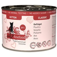 Catz finefood Nourriture humide chat Classic Kitten N° 3 volaille 24x200 g