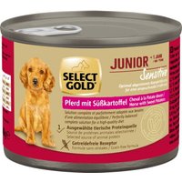 SELECT GOLD Sensitive Boîtes de Nourriture Humide Chiot Cheval à la Patate douce 6x200 g
