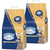 CATSAN Litière agglomérante Ultra Plus 2x15 l